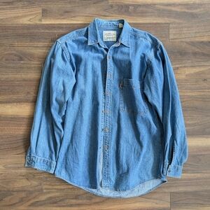 Vintage Levi's Orange Tab Denim Blue Button Down Shirt